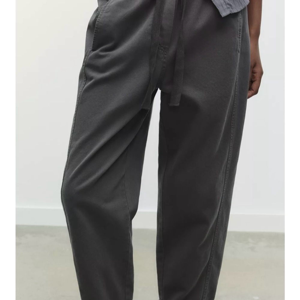 Zara Gray Chinos Tailored High-Waisted pants. Used - Picture 2 of 12
